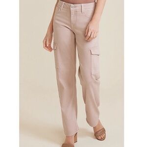 Edgely Pale Pink Relaxed Boyfriend Straight Mid Rise size 10 Regular